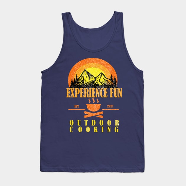 fun experience outdoor cooking - camping, hiking, trekking, outdoor recreation Tank Top by The Bombay Brands Pvt Ltd